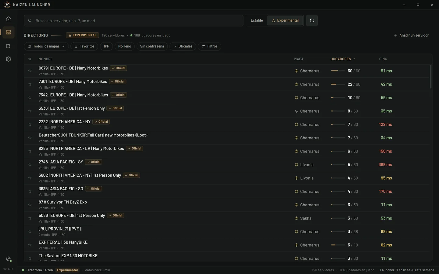 DayZ Experimental con un clic: sus servidores, con sus mods cargados automáticamente.